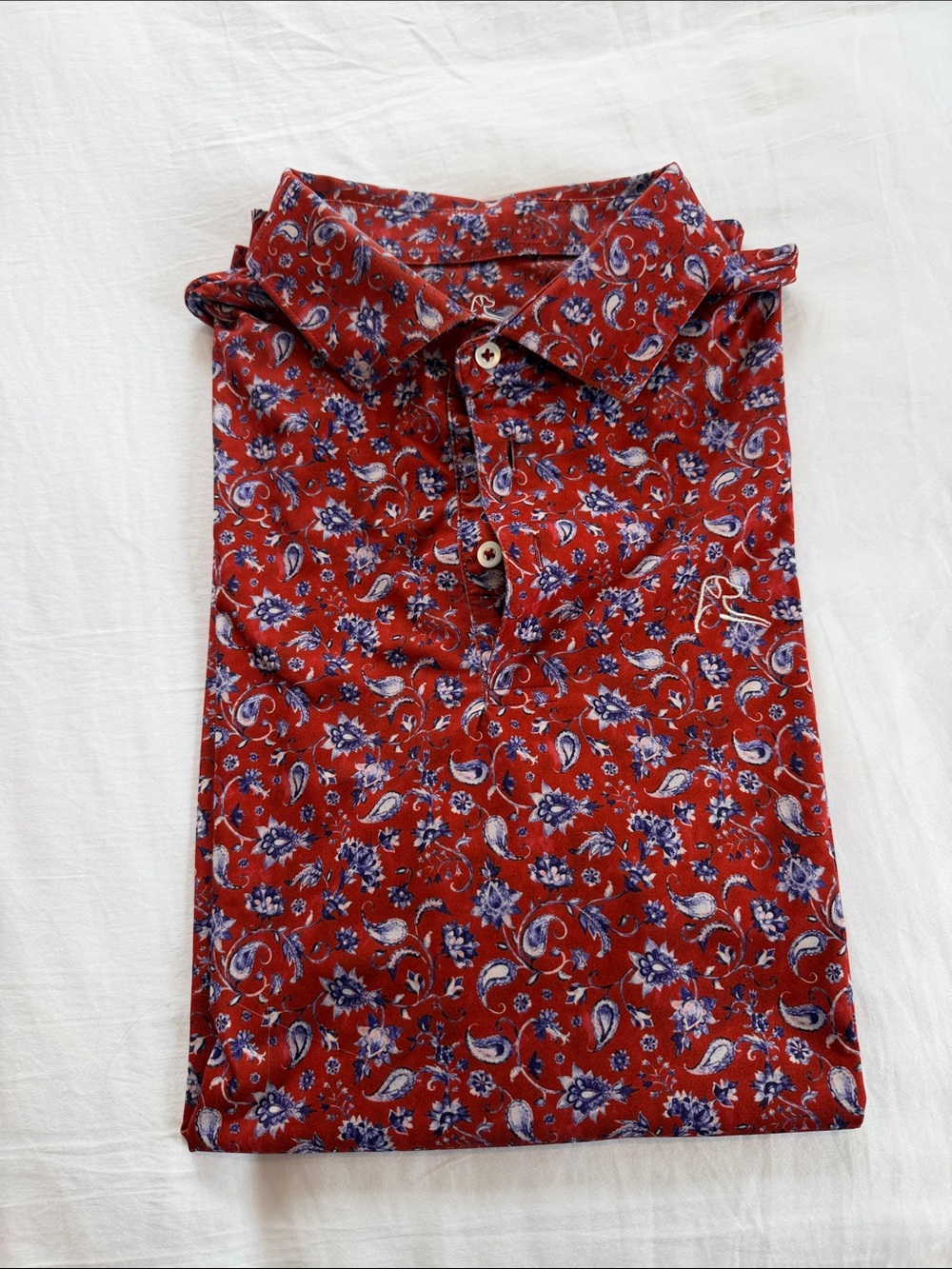 Rhoback Red Paisley Floral Button-Down Shirt